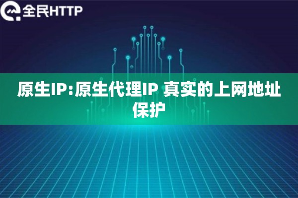 原生IP:原生代理IP 真实的上网地址保护