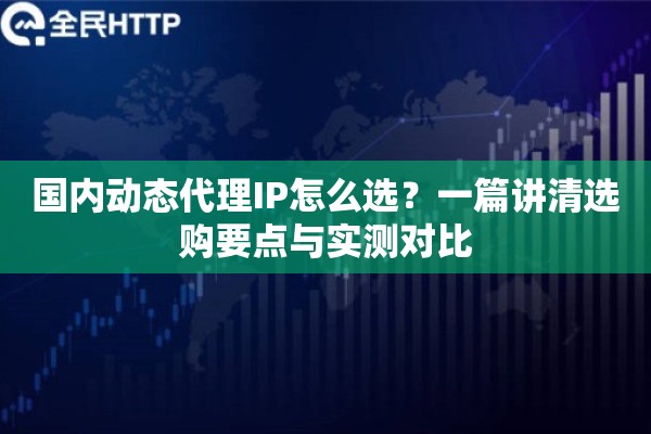 国内动态代理IP怎么选？一篇讲清选购要点与实测对比