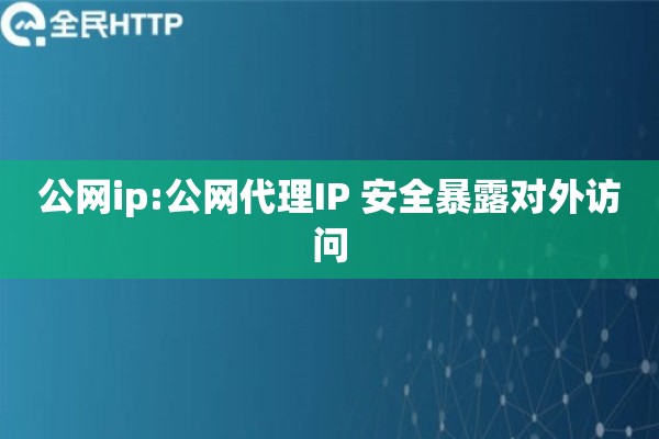 公网ip:公网代理IP 安全暴露对外访问