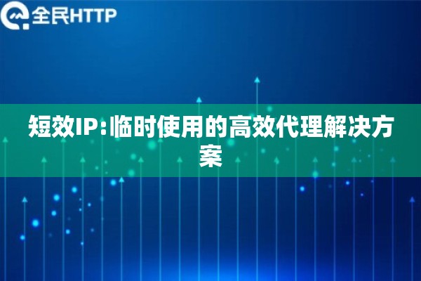 短效IP:临时使用的高效代理解决方案