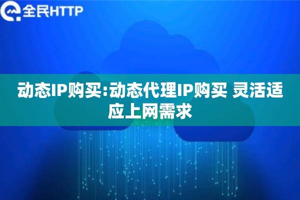 动态IP购买:动态代理IP购买 灵活适应上网需求