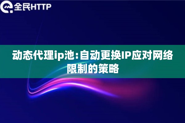 动态代理ip池:自动更换IP应对网络限制的策略