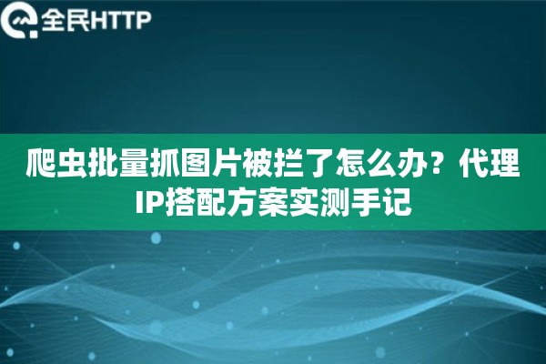 爬虫批量抓图片被拦了怎么办?代理IP搭配方案实测手记 爬虫批量抓图片被拦了怎么办?代理IP搭配方案实测手记