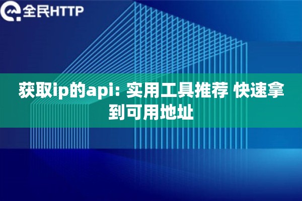 获取ip的api: 实用工具推荐 快速拿到可用地址