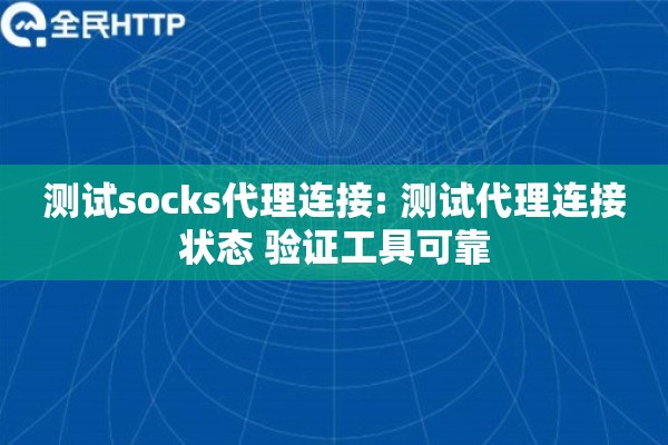 测试socks代理连接: 测试代理连接状态 验证工具可靠