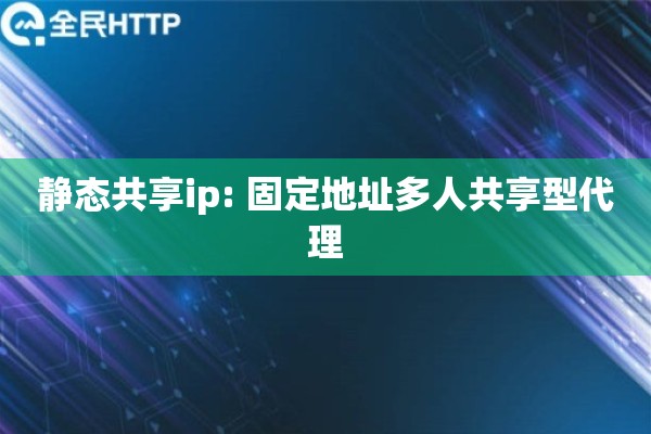 静态共享ip: 固定地址多人共享型代理