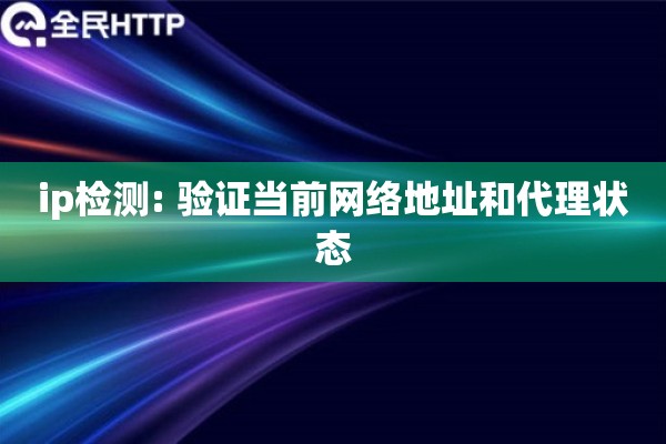 ip检测: 验证当前网络地址和代理状态