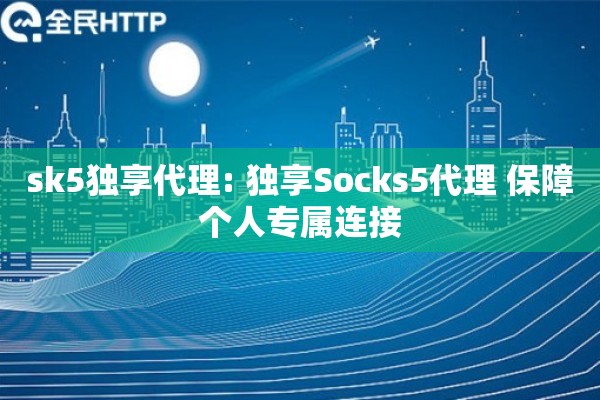 sk5独享代理: 独享Socks5代理 保障个人专属连接