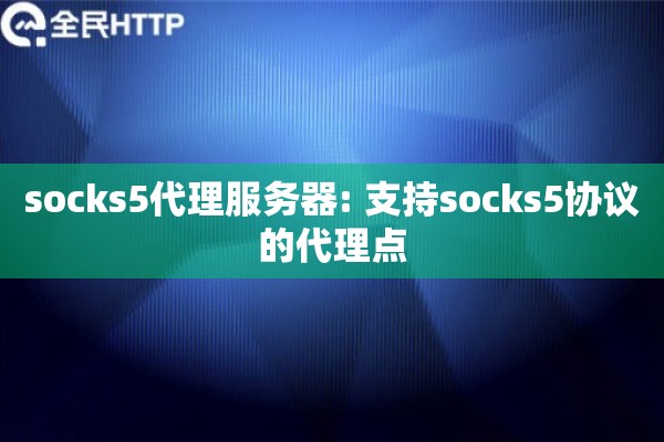 socks5代理服务器: 支持socks5协议的代理点