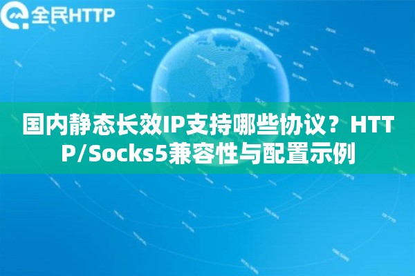 国内静态长效IP支持哪些协议？HTTP/Socks5兼容性与配置示例