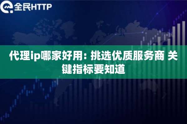 代理ip哪家好用: 挑选优质服务商 关键指标要知道