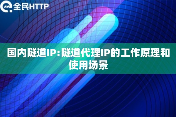 国内隧道IP:隧道代理IP的工作原理和使用场景