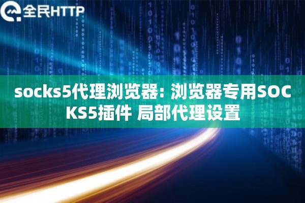 socks5代理浏览器: 浏览器专用SOCKS5插件 局部代理设置