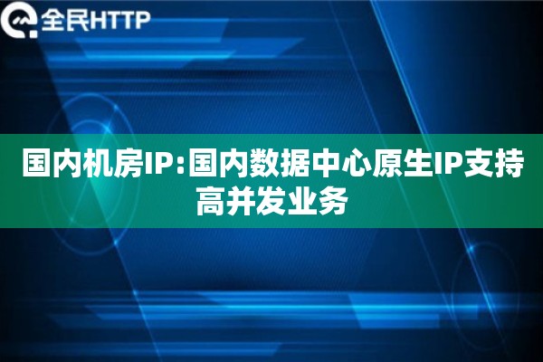 国内机房IP:国内数据中心原生IP支持高并发业务