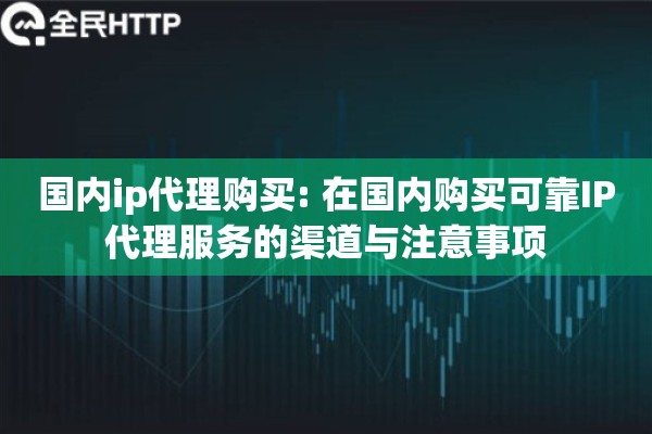 国内ip代理购买: 在国内购买可靠IP代理服务的渠道与注意事项
