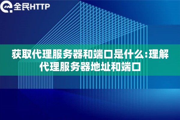 获取代理服务器和端口是什么:理解代理服务器地址和端口