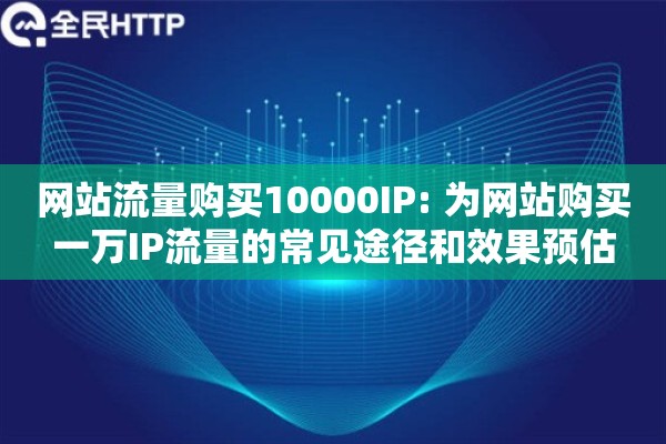 网站流量购买10000IP: 为网站购买一万IP流量的常见途径和效果预估