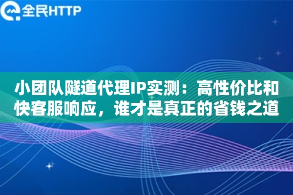 小团队隧道代理IP实测：高性价比和快客服响应，谁才是真正的省钱之道