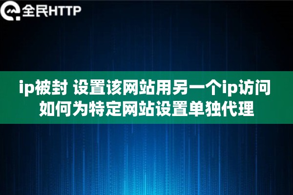 ip被封 设置该网站用另一个ip访问 如何为特定网站设置单独代理