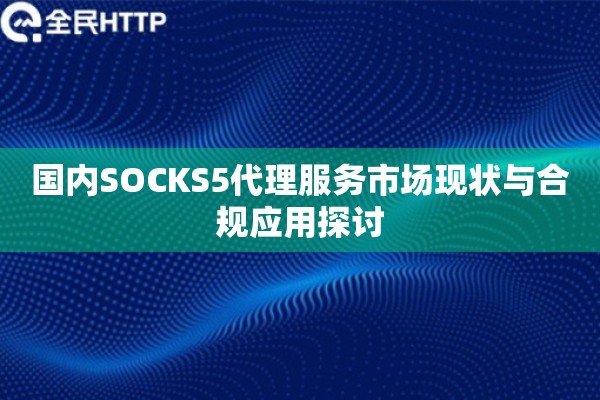 国内SOCKS5代理服务市场现状与合规应用探讨 国内SOCKS5代理服务市场现状与合规应用探讨