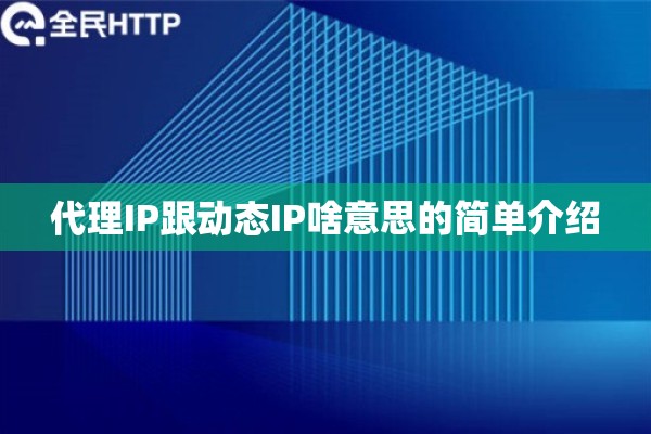 代理IP跟动态IP啥意思的简单介绍