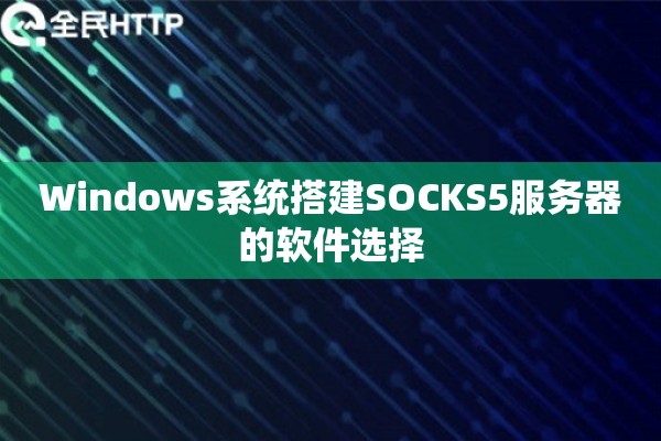 Windows系统搭建SOCKS5服务器的软件选择