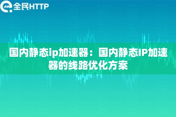 国内静态ip加速器：国内静态IP加速器的线路优化方案