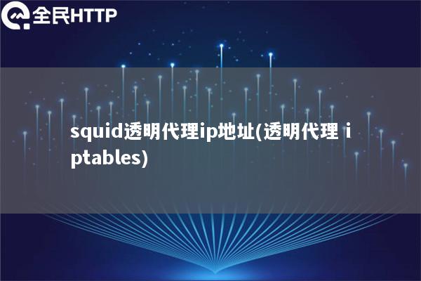 squid透明代理ip地址(透明代理 iptables)